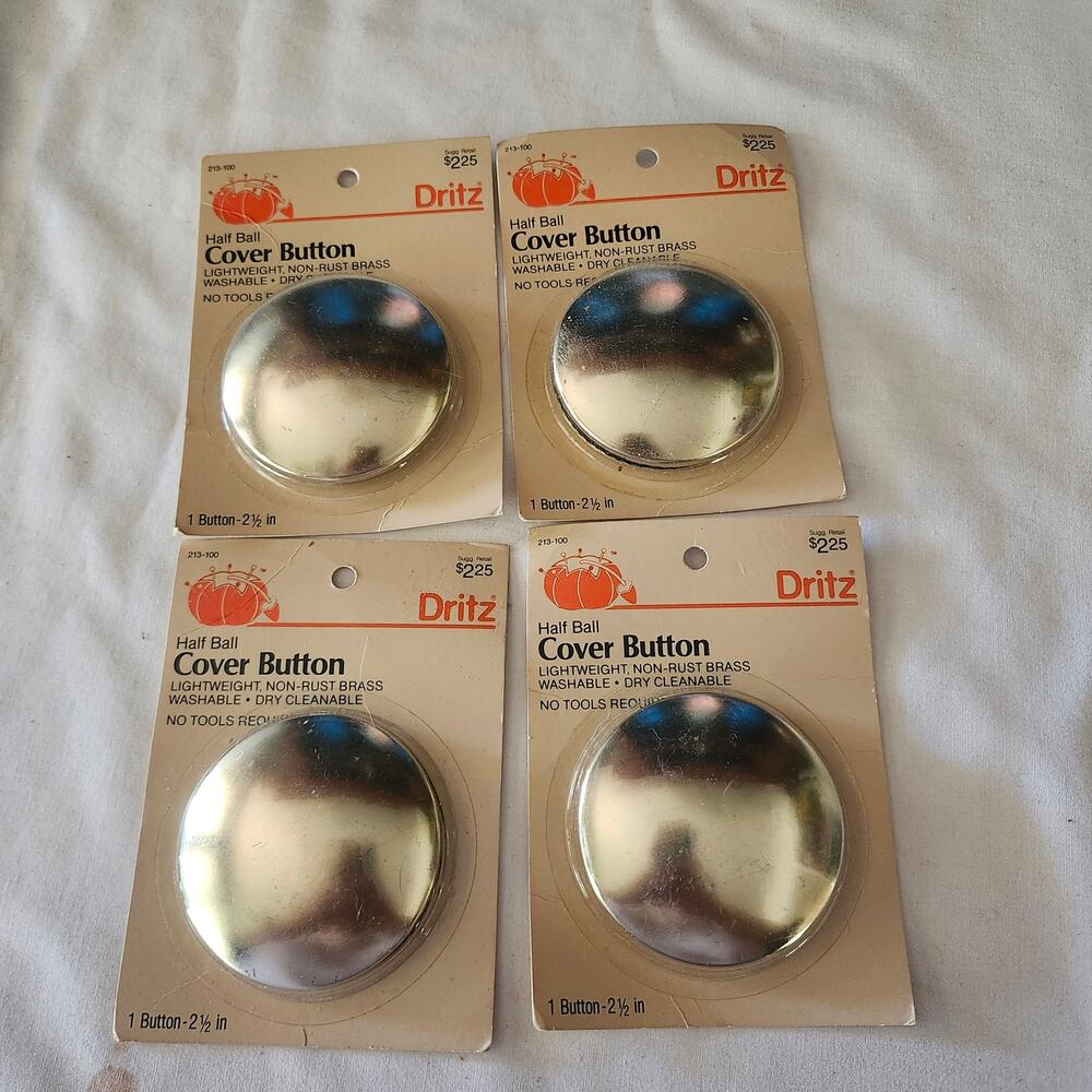 4 Half Ball Cover Button 213 100 2.5 inches Dritz Lightweight Sealed B8